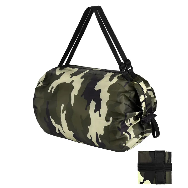 Multipurpose Foldable Nylon Duffel-Style Shopping Bag