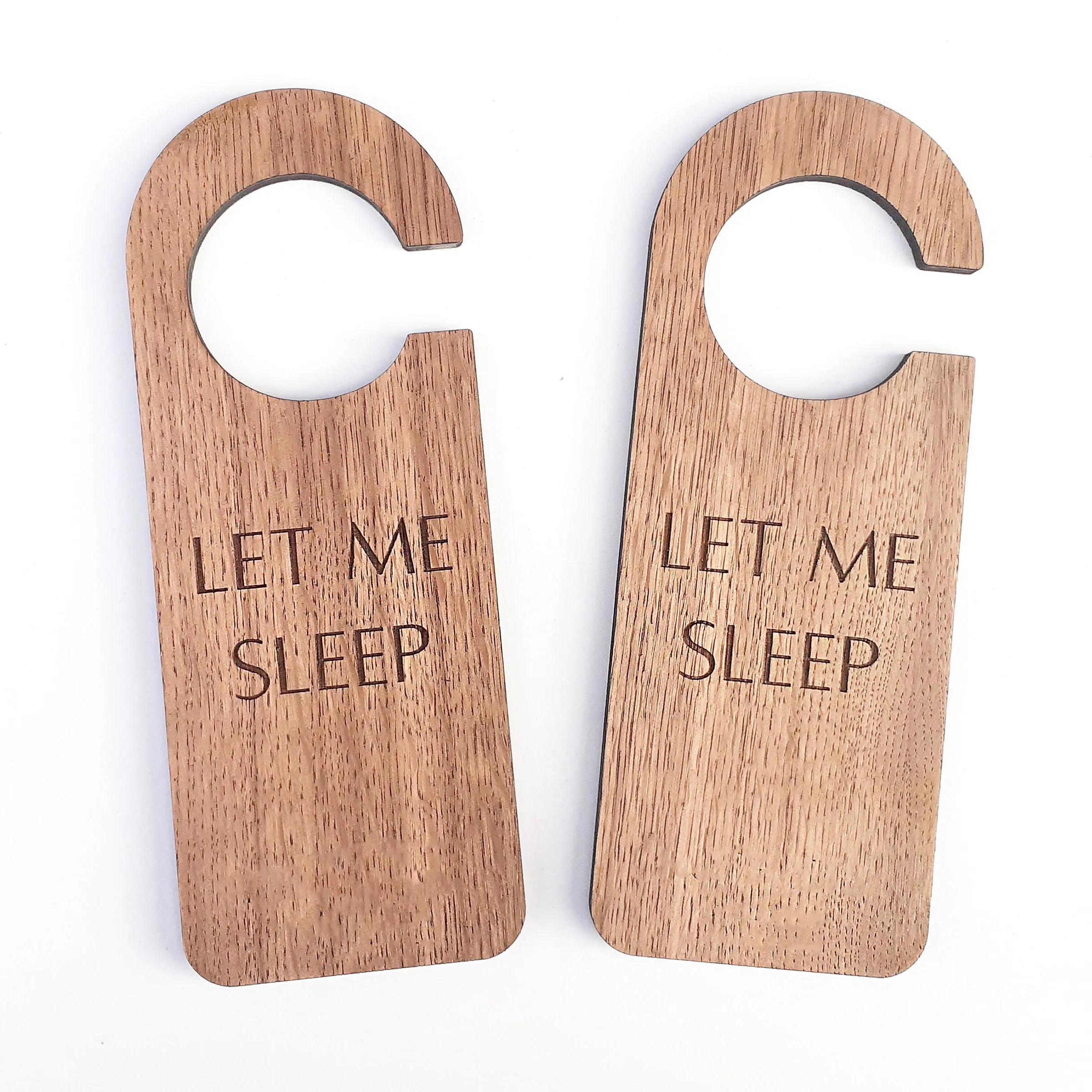 Laser Etched Custom Message Hotel Door Handle Sign