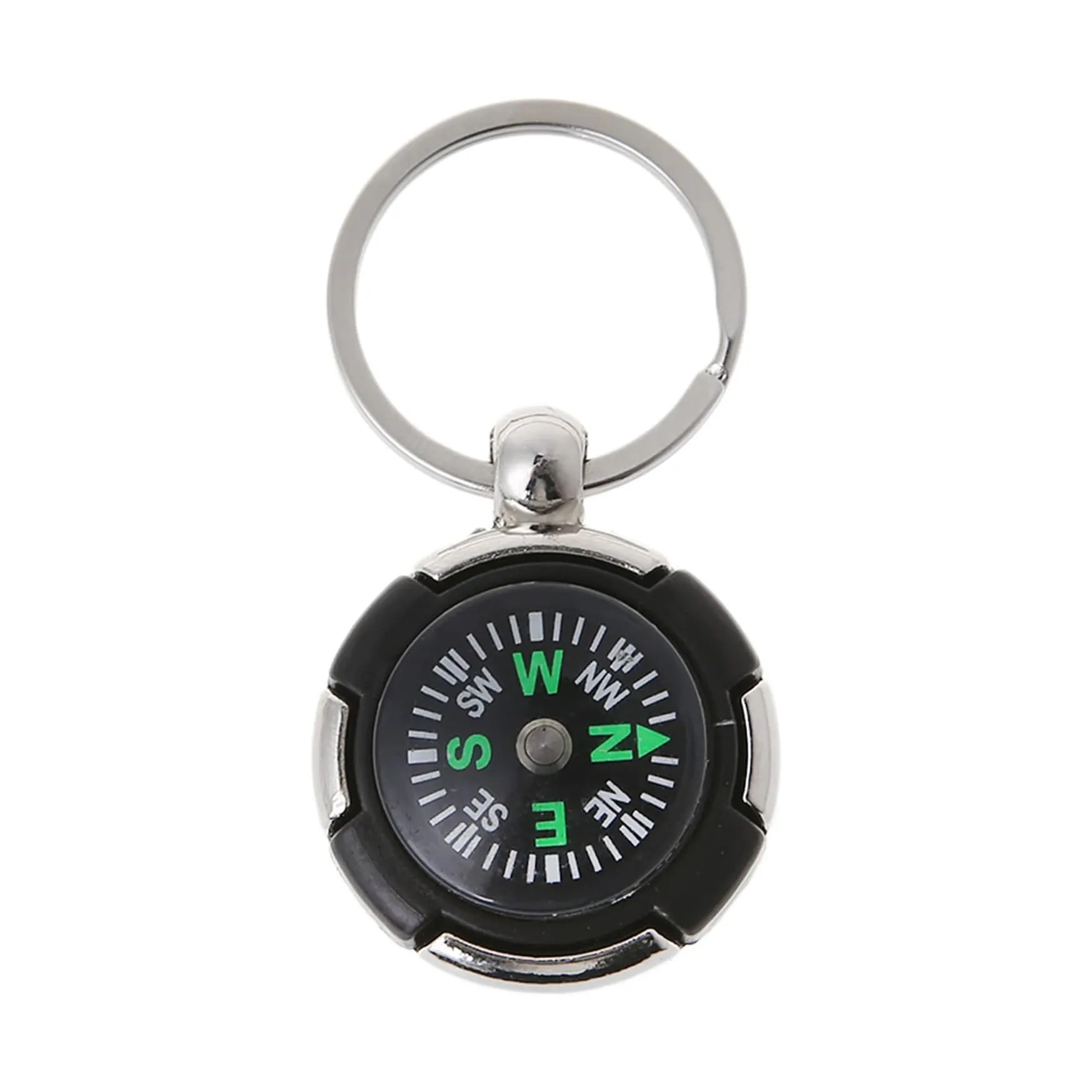 Round Tire Compass Keychain
