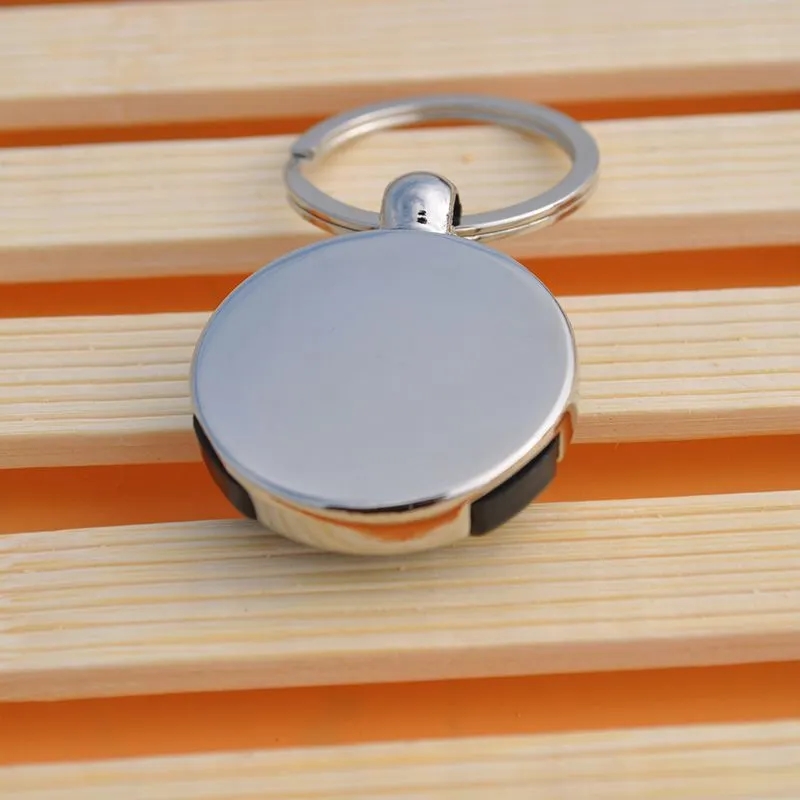Round Tire Compass Keychain