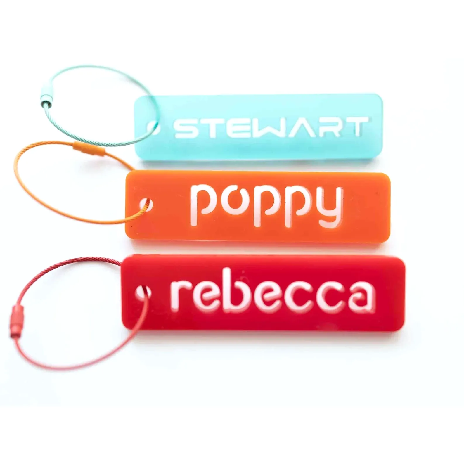 Custom Acrylic 3D Keychain - Name Tag Bag Charm