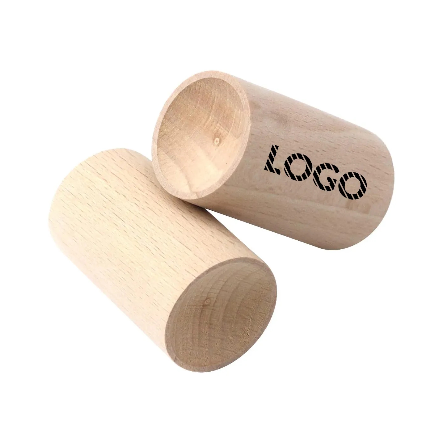 2" Beech Wooden Cylinder Essential Oil Diffuser