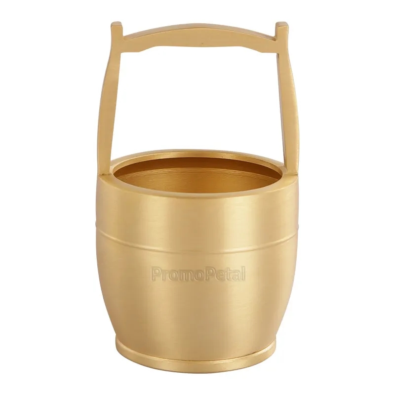 80mm Brass Decorative Mini Water Bucket Home Office Decor