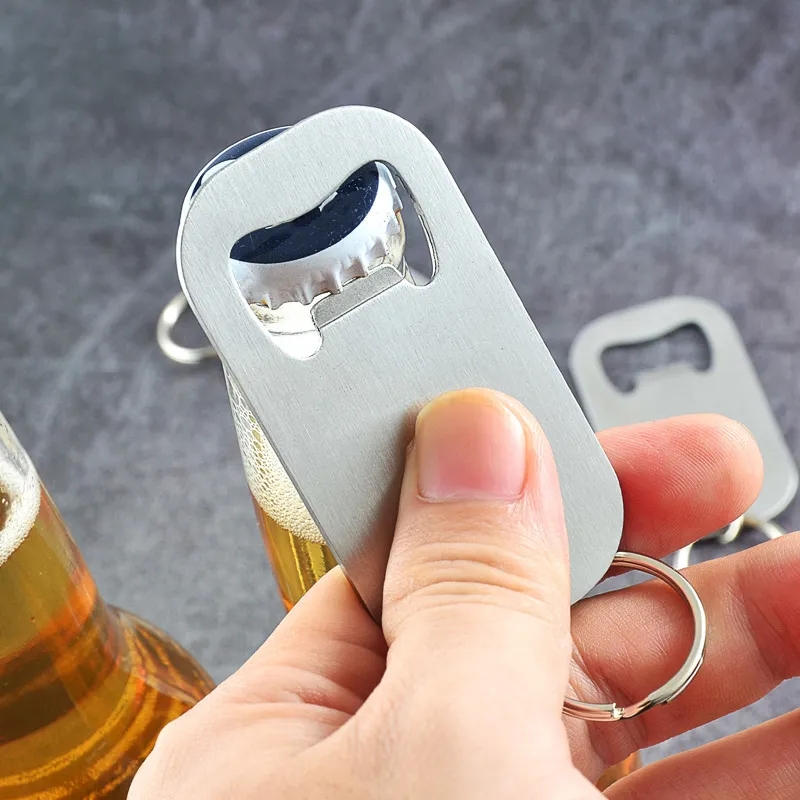 Stainless Steel Compact Keychain Bottle Opener