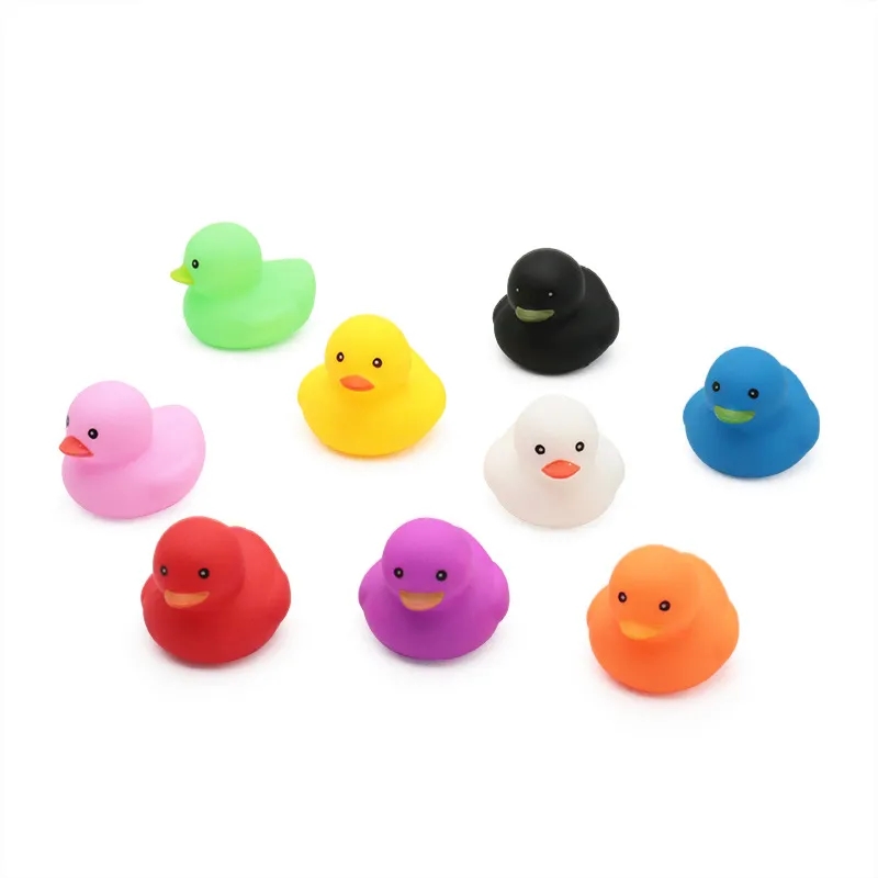 Soft Rubber Squeaky Colorful Duck Bath & Beach Toy for Kids