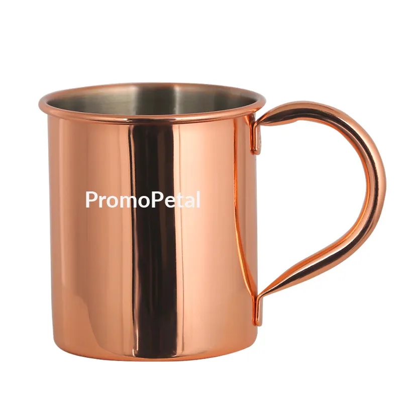 410ml Copper-Plated Stainless Steel Mug w/ Ergonomic Handle