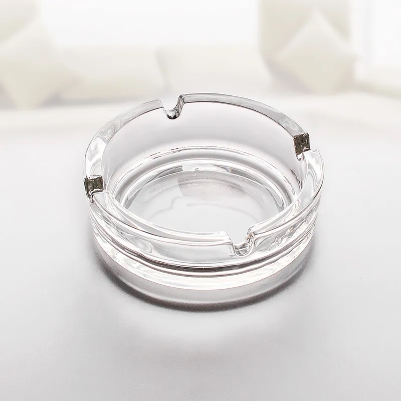 Portable Decorative Round Modern Glass Ashtray