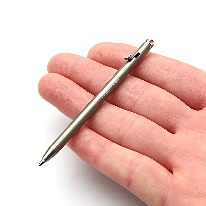 Creative Mini Titanium Bolt-Action Keychain Pen for EDC
