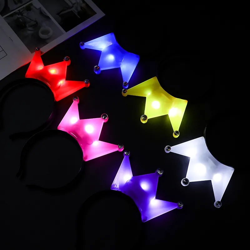 LED Flashing Crown Headband for Parties and Events