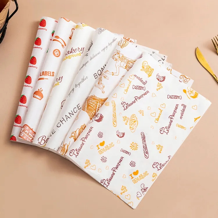 12x12" Greaseproof Burger Wrapping Paper Sheet Basket Liner