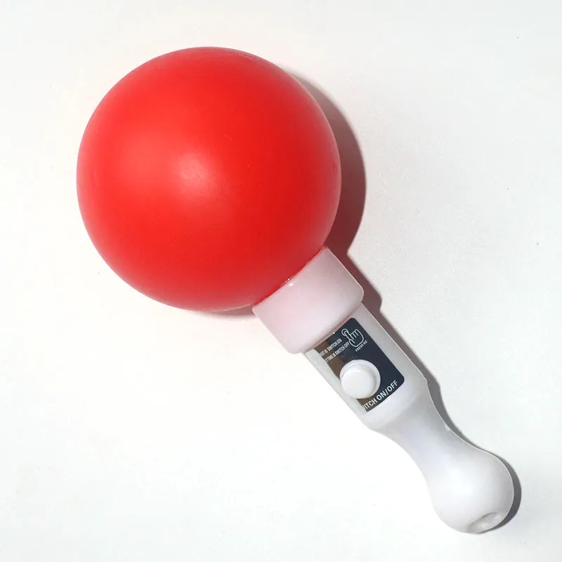 Flashing Glow Stick Shaker Rattle Round Sand Drum for Party