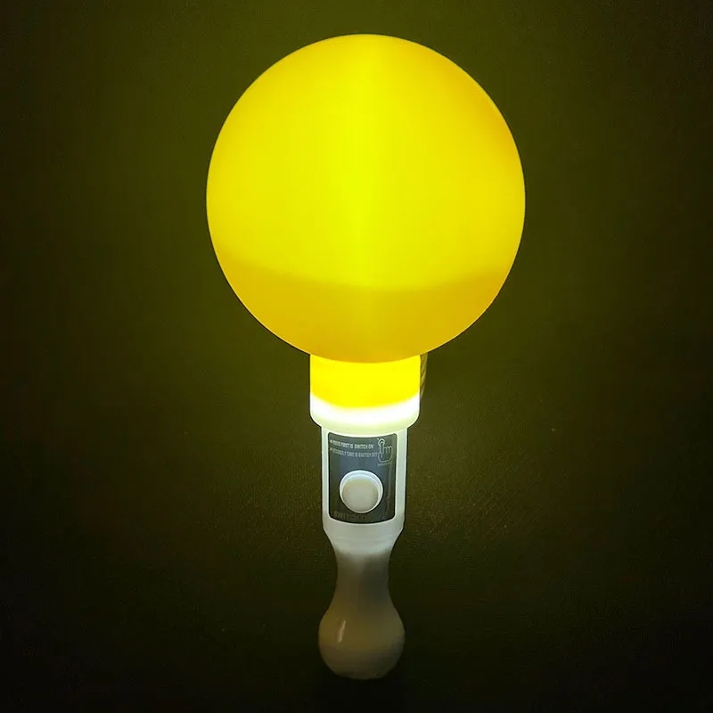 Flashing Glow Stick Shaker Rattle Round Sand Drum for Party