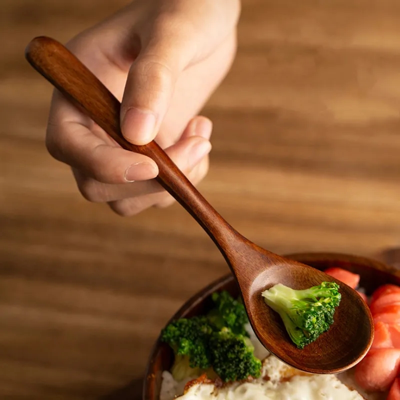 7.2" Wooden Spoon - Multi-Use Kids & Adults Dining Utensil