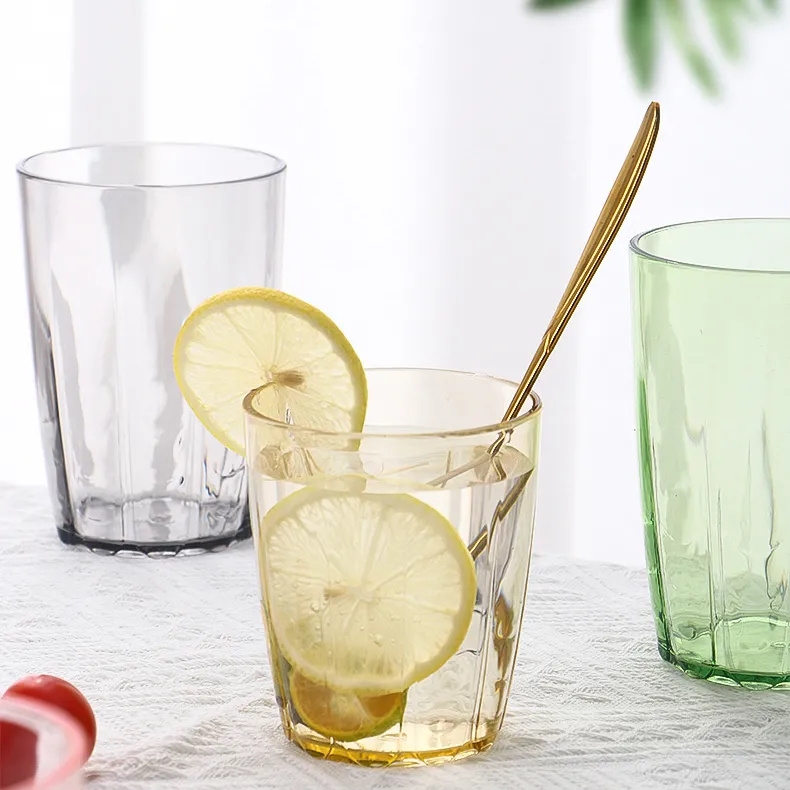 8oz Clear Hard Acrylic Plastic Beer Cup Drinkware Reusable