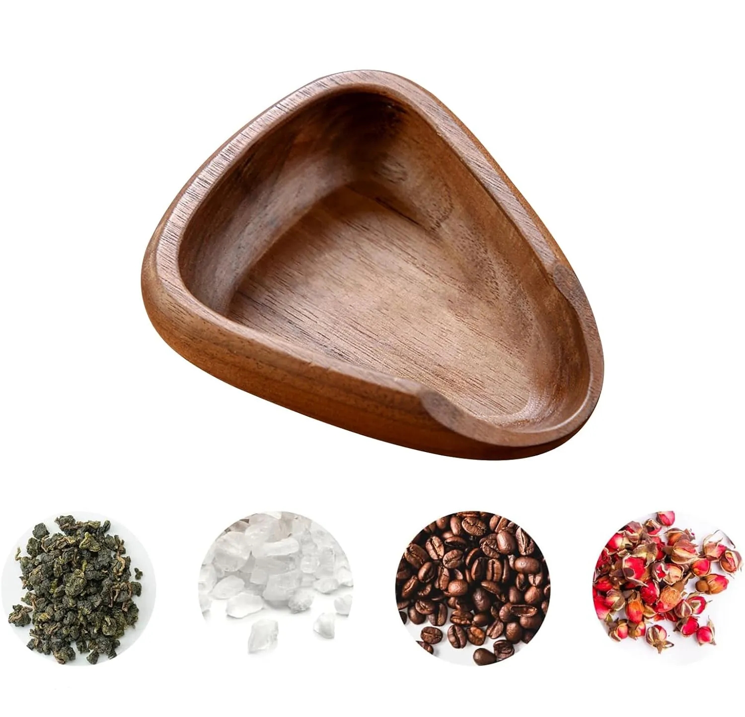 Wooden Espresso Dosing Cup Coffee Cupping Tray Bowl Scoop
