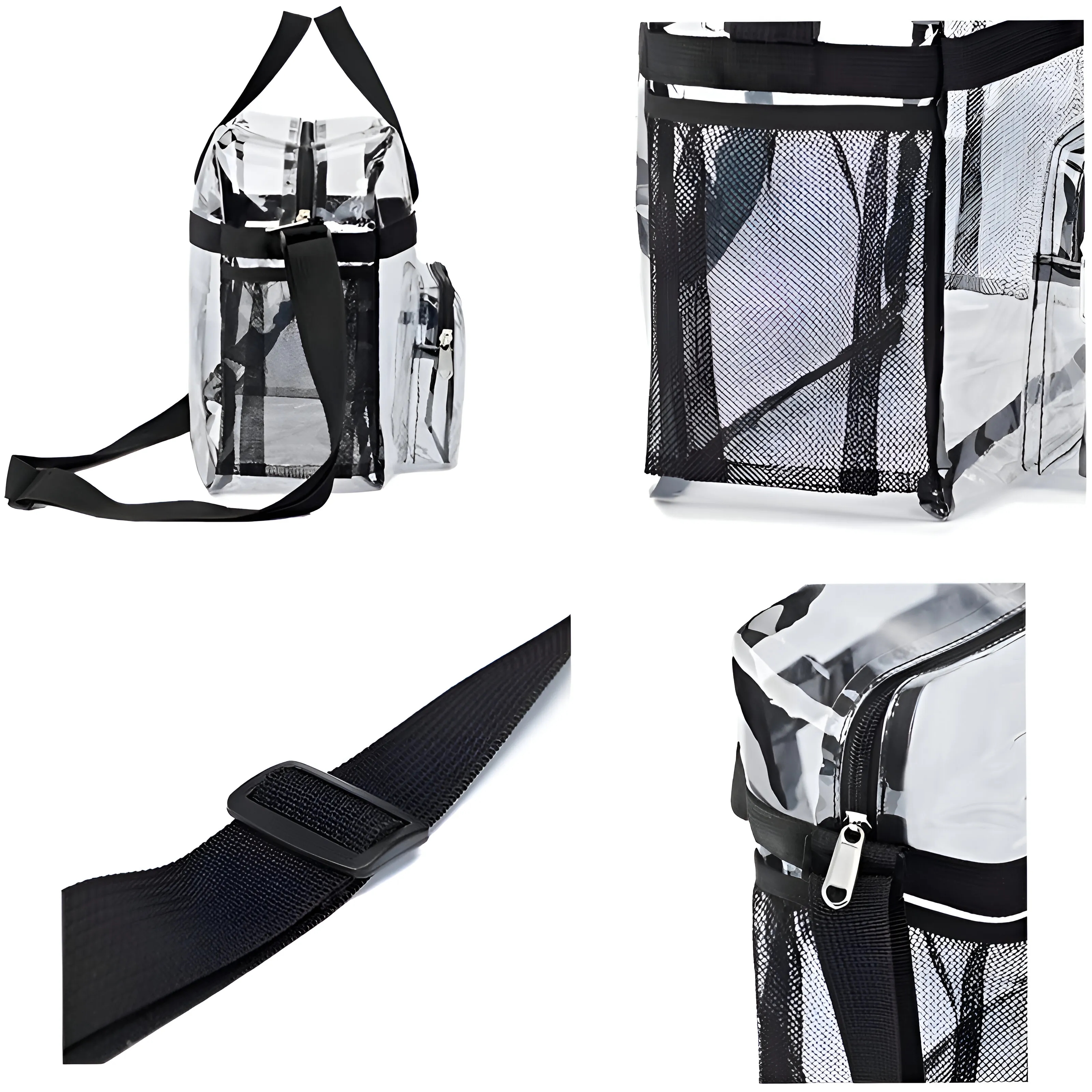 Transparent PVC Travel Tote Waterproof Crossbody Storage Bag