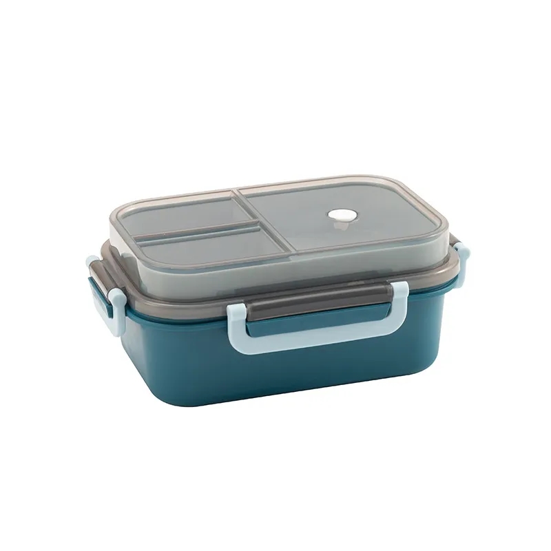 1250ml Dual-Layer Sealed Lunch Box w/ Divider Microwave Safe