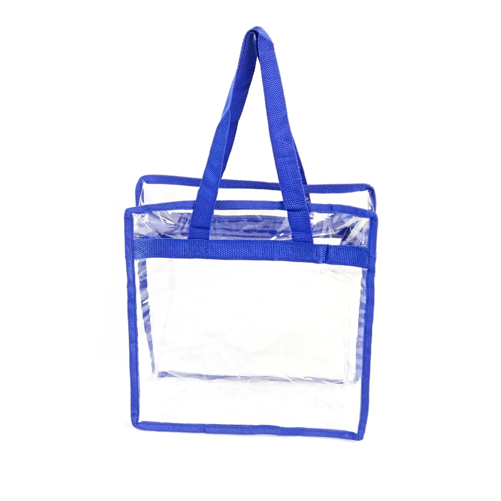 Transparent PVC Tote Bag Reusable Shopping Handbag