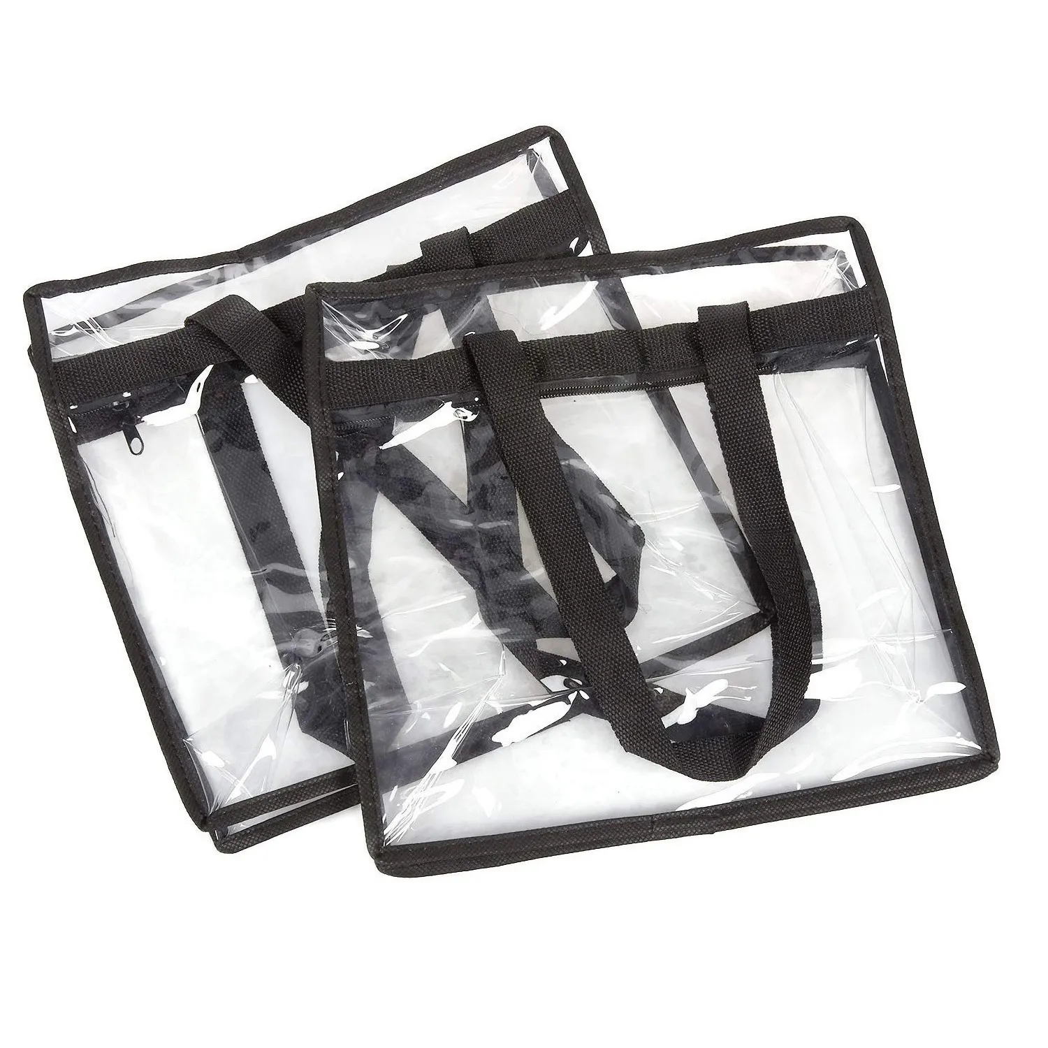 Transparent PVC Tote Bag Reusable Shopping Handbag