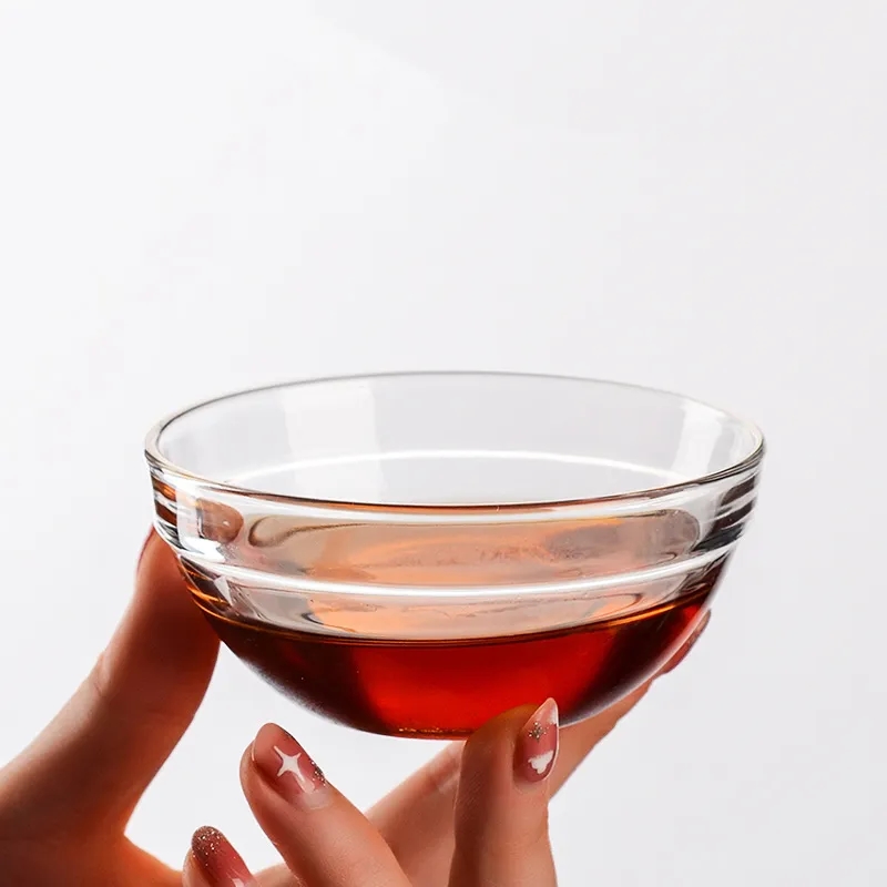 145ml Round Stackable Glass Salad Sauce Dishes Dipping Bowl