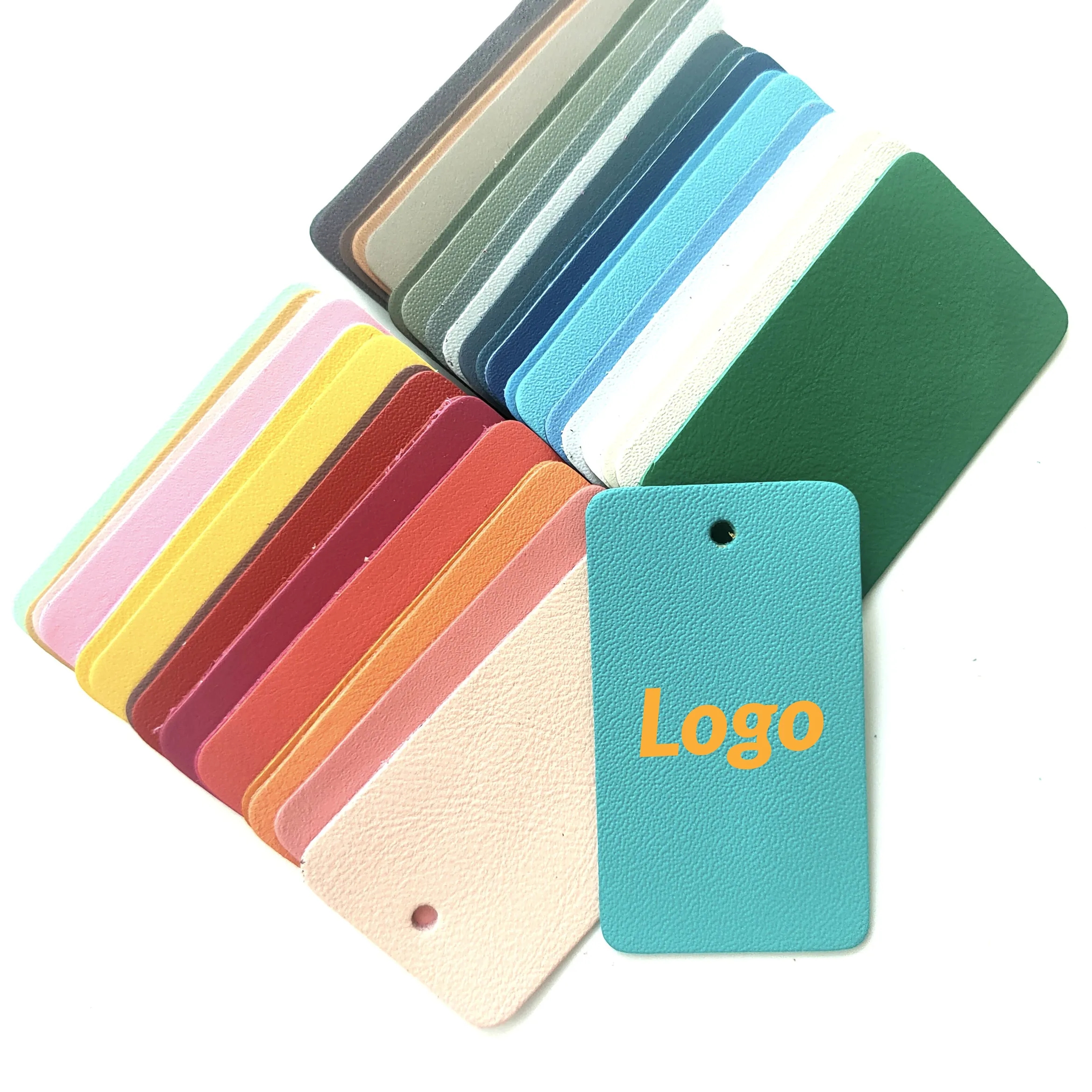 Genuine Leather Luggage Tag, Rounded Edges, 5x9 cm