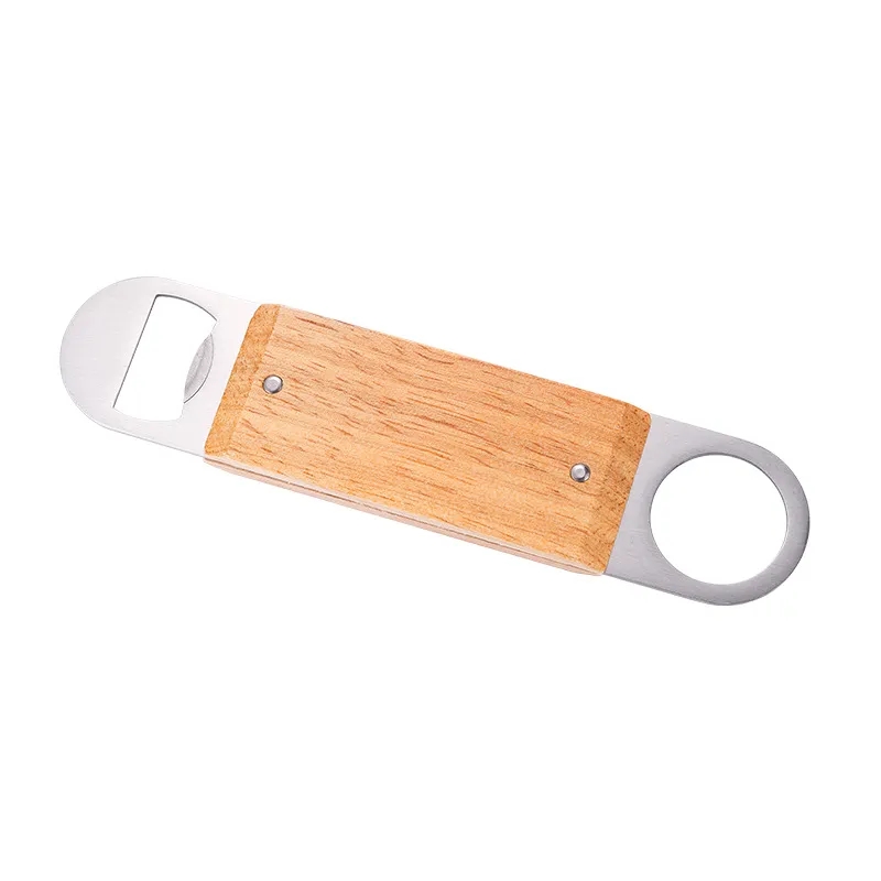 Stainless Steel Wooden Handle Bottle Opener for Home or Bar