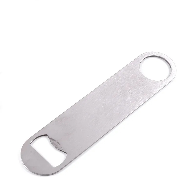 Flat Stainless Steel Ergonomic Bottle Opener for Home or Bar