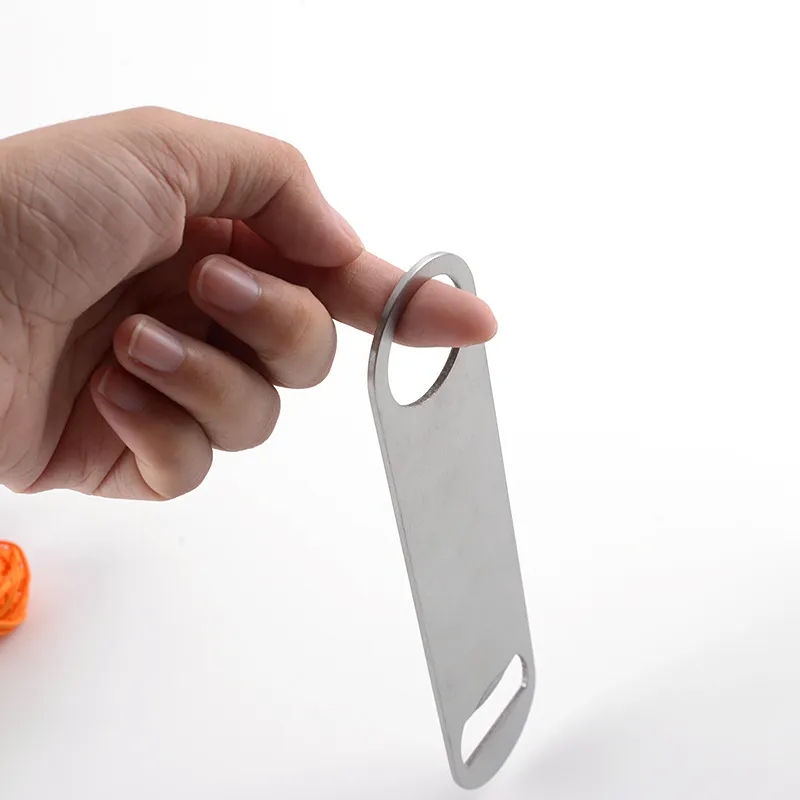 Flat Stainless Steel Ergonomic Bottle Opener for Home or Bar