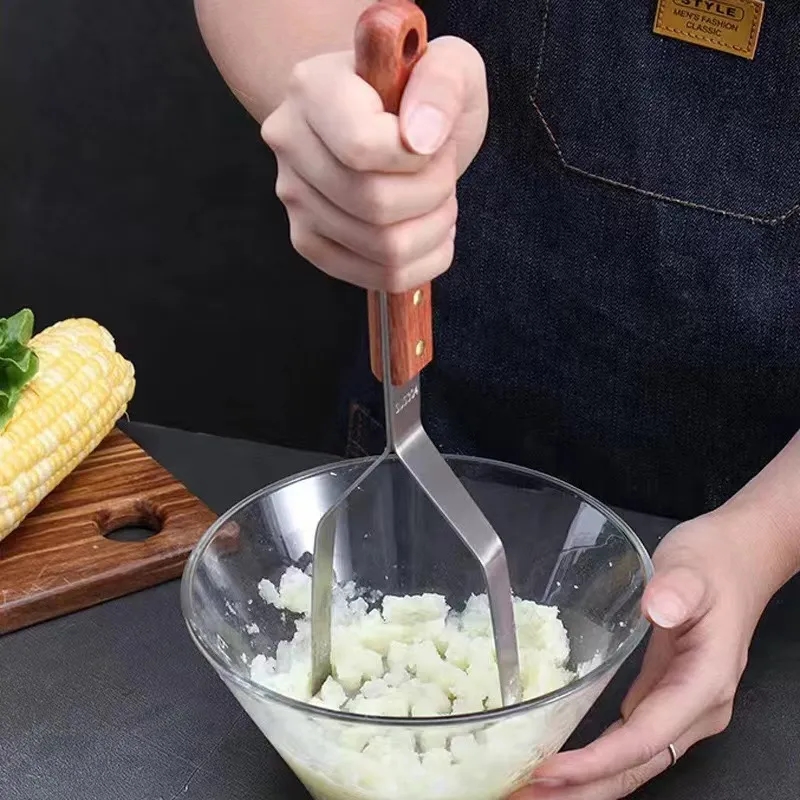 Potato Masher Stainless Steel Heavy Duty Anti-slip Handle