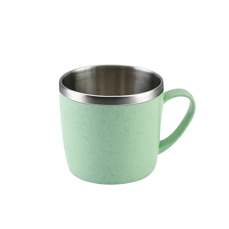 200ml Stainless Steel Wheat Straw Cup Coffee Milk Mug
