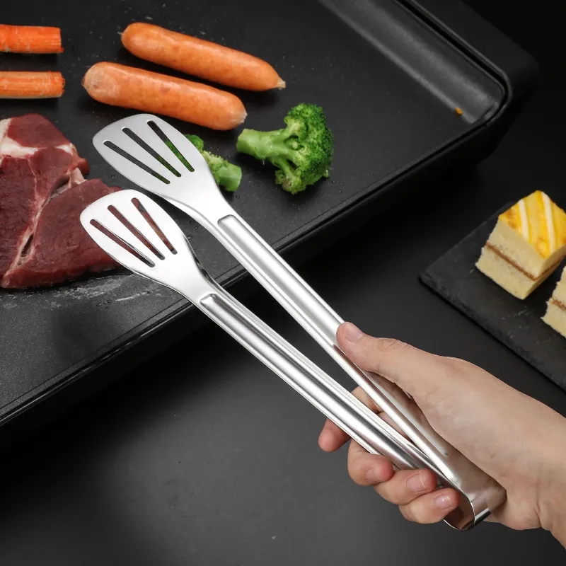 Stainless Steel Multi-Use Steak Pasta BBQ Food Tong Clamp