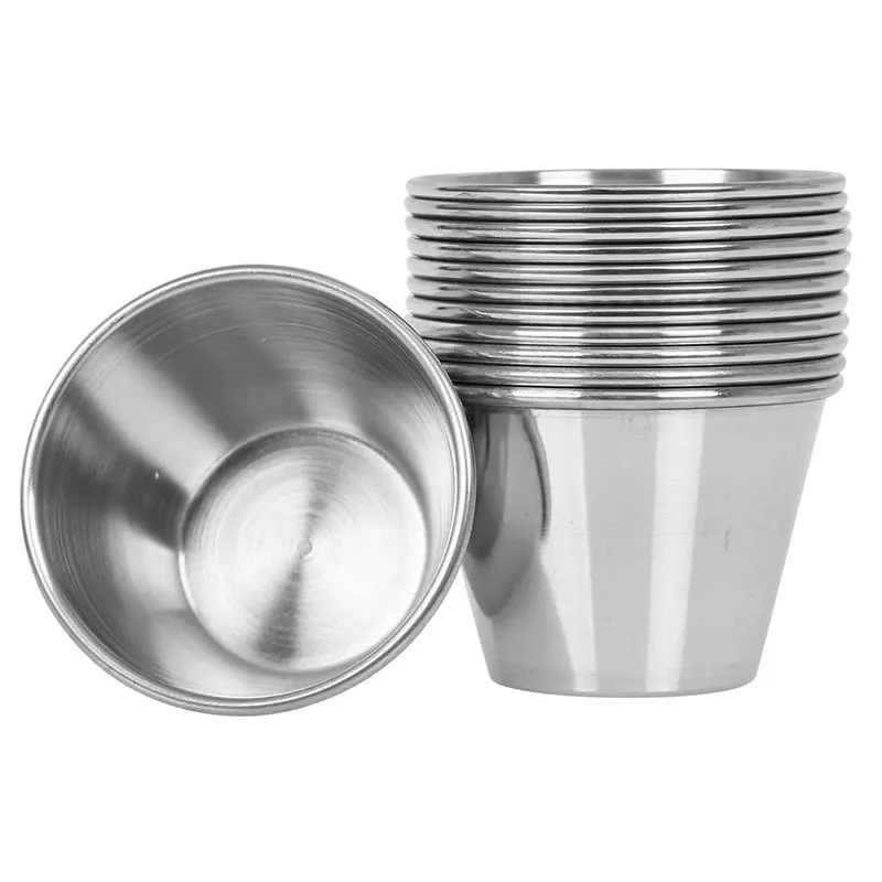 5oz Stainless Steel Sauce Cup Dipping Bowl Dressing Server