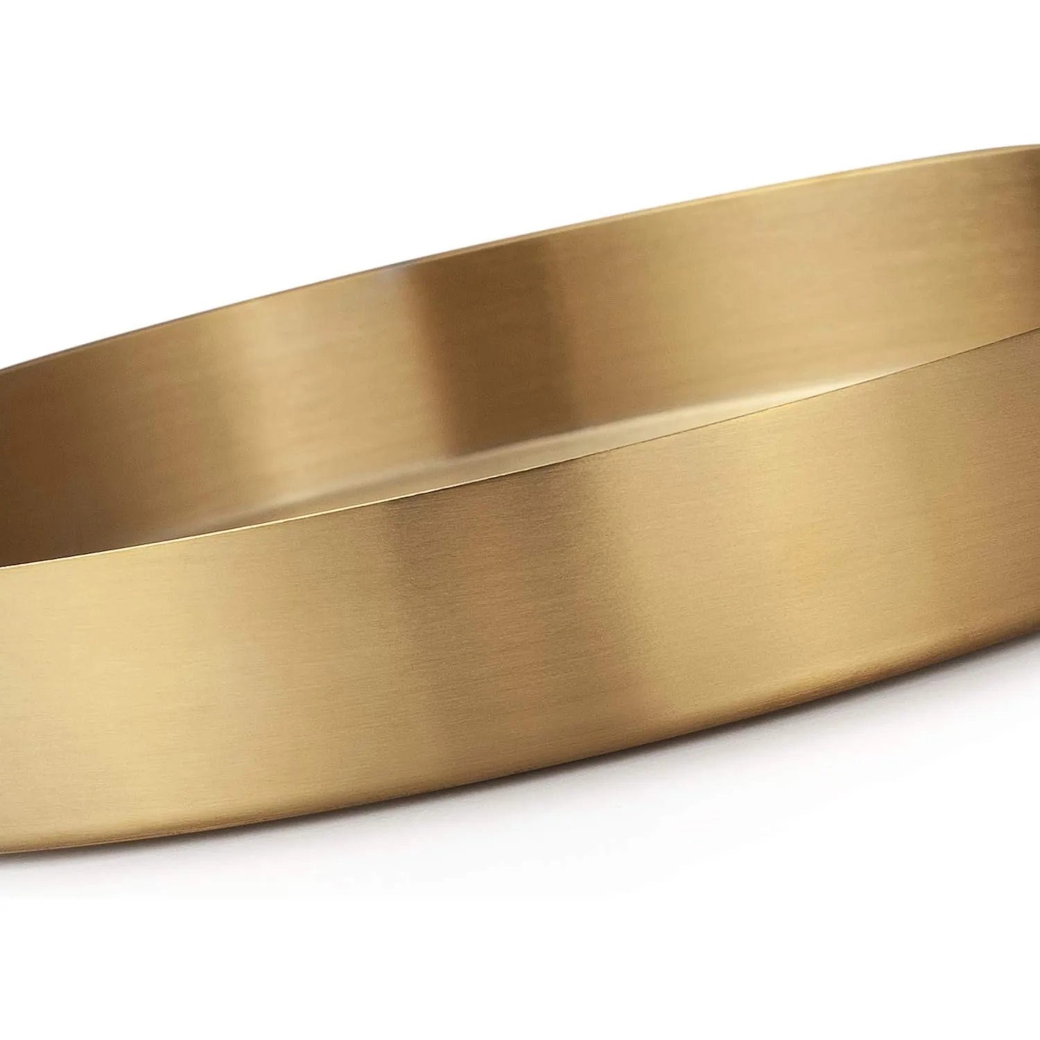 Round Gold Stainless Steel Decorative Tray Jewelry Candles
