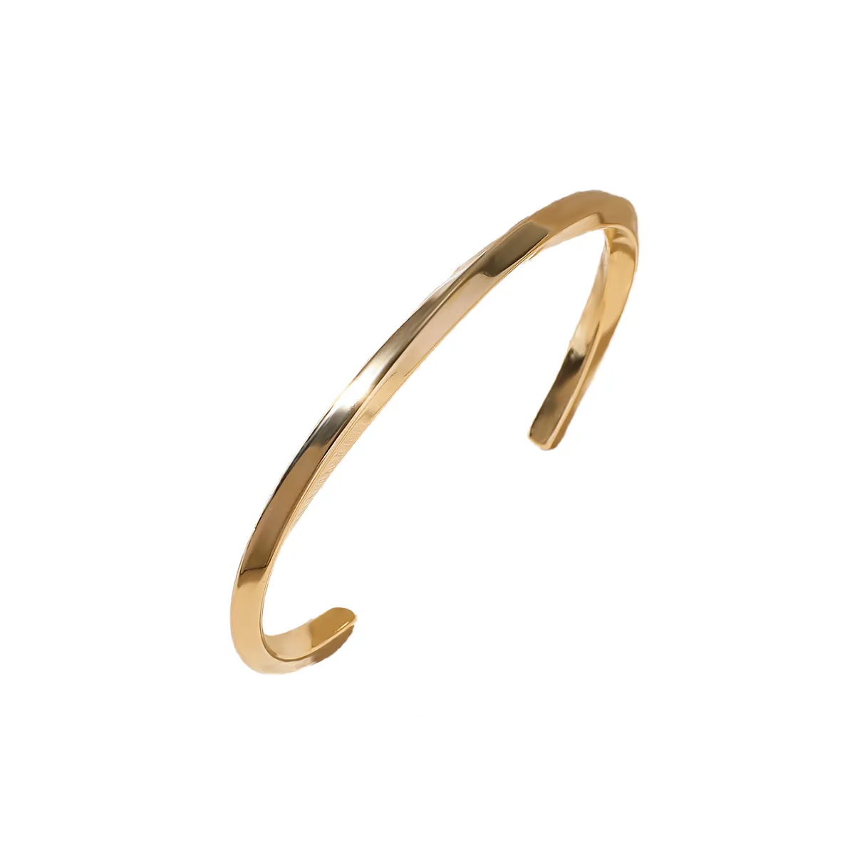Adjustable Open Twist Stainless Steel Spiral Bracelet